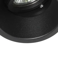 Spot encastré moderne noir orientable et inclinable - Alloy