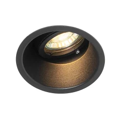 Spot encastré moderne noir orientable et inclinable - Alloy