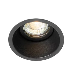 Spot encastré moderne noir orientable et inclinable - Alloy