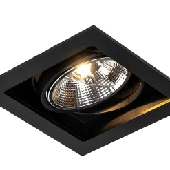 Spot encastré moderne noir orientable 18 cm - Artemis 111