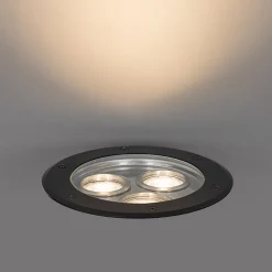 Spot encastré moderne noir 3 lumières IP65 - Tribus