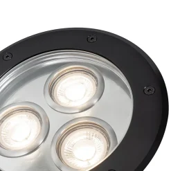 Spot encastré moderne noir 3 lumières IP65 - Tribus