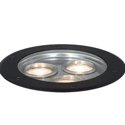 Spot encastré moderne noir 3 lumières IP65 - Tribus