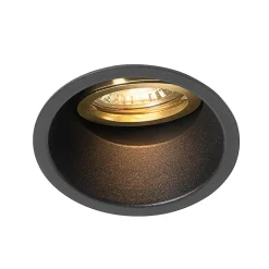 Spot encastré moderne noir avec or orientable et inclinable - Alloy