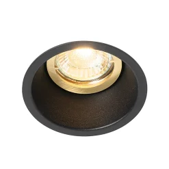 Spot encastré moderne noir avec or orientable et inclinable - Alloy