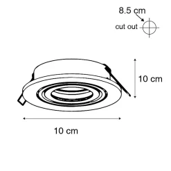 Spot encastré moderne orientable - Club