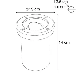 Spot encastré moderne pour extérieur noir orientable IP65 - Delux