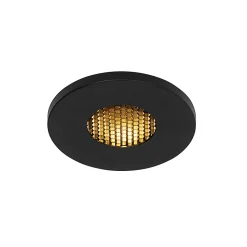 Spot encastré moderne pour salle de bain noir IP54 - Shed Honey