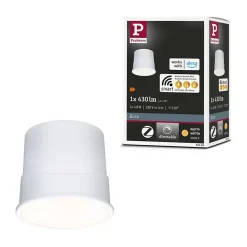 Spot encastré modulaire LED Smart Home Zigbee 3.0 Base Coin Kit de 1 rond 50mm Coin 4,9W 430lm 230V gradable 3000K Satiné