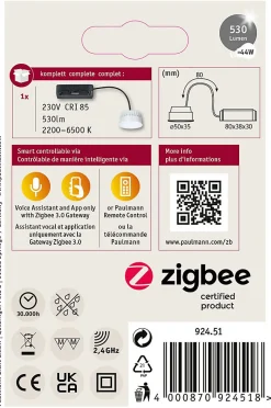 Spot encastré modulaire LED Tunable White Coin 50mm Coin 6W 530lm 230V gradable 2200 - 6500K Satiné