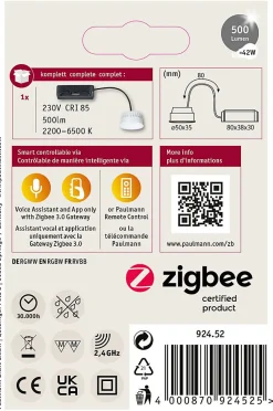 Spot encastré modulaire LED RGBW Coin 50mm Coin 6W 500lm 230V gradable 2200 - 6500K Satiné