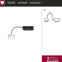 Spot encastré modulaire LED RGBW Coin 50mm Coin 6W 500lm 230V gradable 2200 - 6500K Satiné