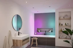 Spot encastré modulaire LED RGBW Coin 50mm Coin 6W 500lm 230V gradable 2200 - 6500K Satiné