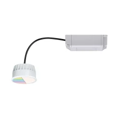 Spot encastré modulaire LED Smart Home Zigbee 3.0 RGBW Coin Kit de 1 rond 50mm Coin 5,2W 400lm 230V gradable RGBW+ Satiné