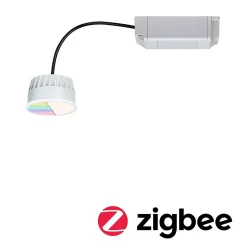 Spot encastré modulaire LED Smart Home Zigbee 3.0 RGBW Coin Kit de 1 rond 50mm Coin 5,2W 400lm 230V gradable RGBW+ Satiné