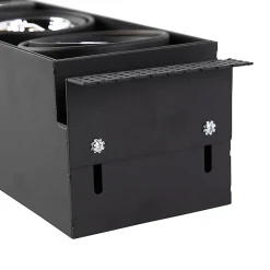 Spot encastré noir GU10 AR70 sans bordure 3 lumières - Oneon