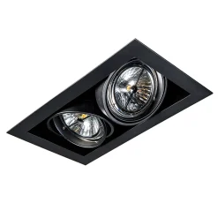 Spot encastré noir orientable AR111 2 lumières - Oneon