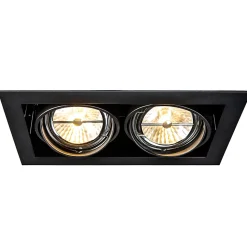 Spot encastré noir orientable AR111 2 lumières - Oneon
