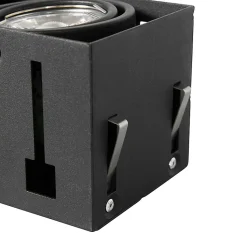 Spot encastré noir rotatif et inclinable trimless à 2 lumières - ONEON 2