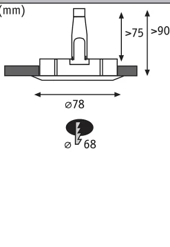 Spot encastré Nova fixe rond 78mm GU10 max. 35W 230V gradable Blanc dépoli
