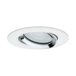 Spot encastré Nova Plus orientable IP65 rond 93mm 30 GU5,3 GU10 max. 35W 230 12V gradable Blanc dépoli Chrome