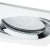 Spot encastré Nova Plus orientable IP65 carré 93x93mm 30 GU5,3 GU10 max. 35W 230 12V gradable Blanc dépoli Chrome