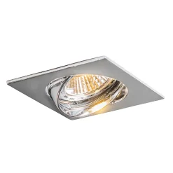 Spot encastré orientable chromé carré - Edu