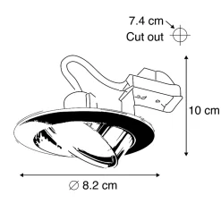 Spot encastré orientable en acier - Edu