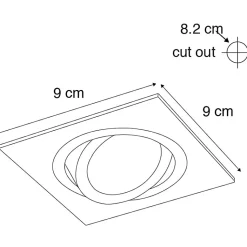 Spot encastré orientable en acier - Lock 1