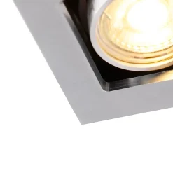 Spot encastré rectangulaire en acier 2 lumières - Qure