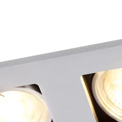 Spot encastré rectangulaire en acier 2 lumières - Qure