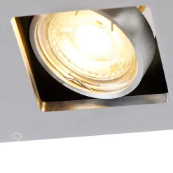 Spot encastré rectangulaire en acier 2 lumières - Qure