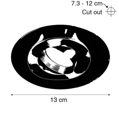 Spot encastré rond blanc orientable avec bague de finition - Edu