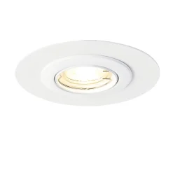 Spot encastré rond blanc orientable avec bague de finition - Edu