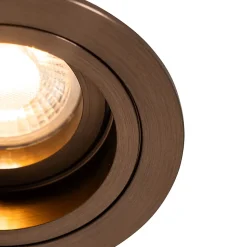 Spot encastré rond bronze foncé orientable et inclinable - Chuck