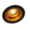 Spot encastré rond noir avec or orientable et inclinable - Chuck