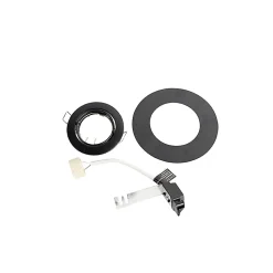 Spot encastré rond noir inclinable avec anneau de finition - Edu