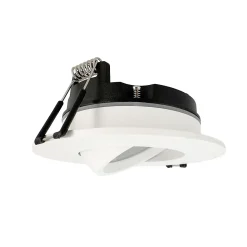 Spot encastrable au plafond IP44 blanc, ampoule 6500K 7,5W GU10, orientable, encastrable, POLI EDO, 6 pcs.