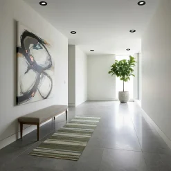 Spot encastrable au plafond IP44 noir, ampoule 4000K 5,5W GU10, orientable, encastrable, POLI EDO, 6 pcs.