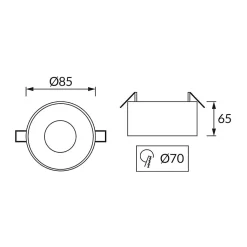 Spot Encastrable BLANC et OR pour Ampoule GU10 - SILAMP