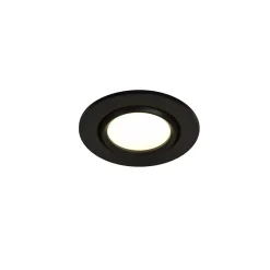 Spot encastrable Burnell LED intégrée blanc neutre dimmable IP65 450lm 6.2W Ø8.5xH.4cm noir GoodHome