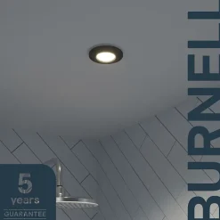 Spot encastrable Burnell LED intégrée blanc neutre dimmable IP65 450lm 6.2W Ø8.5xH.4cm noir GoodHome