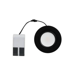 Spot encastrable Burnell LED intégrée blanc neutre dimmable IP65 450lm 6.2W Ø8.5xH.4cm noir GoodHome