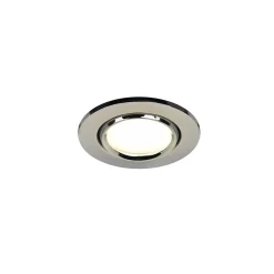 Spot encastrable Burnell LED intégrée blanc neutre dimmable IP65 450lm 6.2W Ø8.5xH.4cm chrome GoodHome