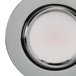 Spot encastrable Burnell LED intégrée blanc neutre dimmable IP65 450lm 6.2W Ø8.5xH.4cm chrome GoodHome