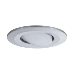 Spot encastrable Calla LED intégrée 4000K IP65 680lm rond orientable chrome mat Paulmann