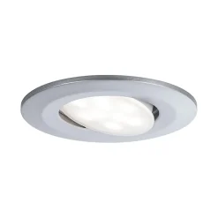 Spot encastrable Calla LED intégrée 4000K IP65 680lm rond orientable chrome mat Paulmann