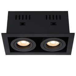 Spot encastrable CHIMNEY en aluminium avec 2xGU10 - Noir - Lucide