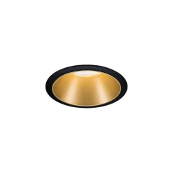 Spot encastrable Cole LED intégrée blanc chaud IP44 470lm Ø8cm doré finition noire Paulmann