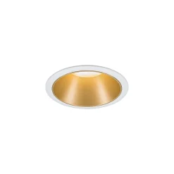 Spot encastrable Cole LED intégrée blanc chaud IP44 470lm Ø8cm doré finition blanche Paulmann